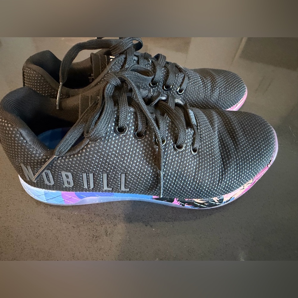 NOBULL Women’s Outwork Black Sunset Sneakers with additional colored laces